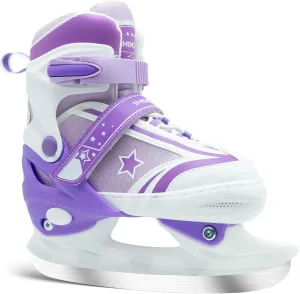 Kids Adjustable Ice Skates for Boys and Girls, Hockey Lace-Up Skate,Ice Skating Shoes for Beginner with Smooth Blades Ages 5-12, Suitable for Outdoor and Skating Rinks