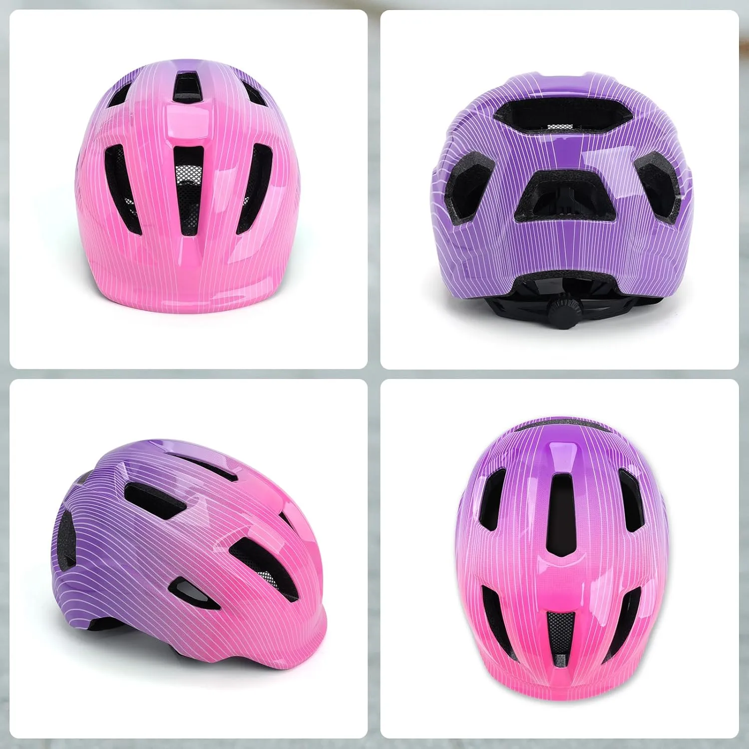 Kids Bike Helmet, Adjustable Toddler Helmets Ages 3-5/4-6/5-8 Girls & Boys, Safe Kids Helmet with Removable Liners for Youth Cycling/Skateboarding/Roller Inline Skating/Scooter