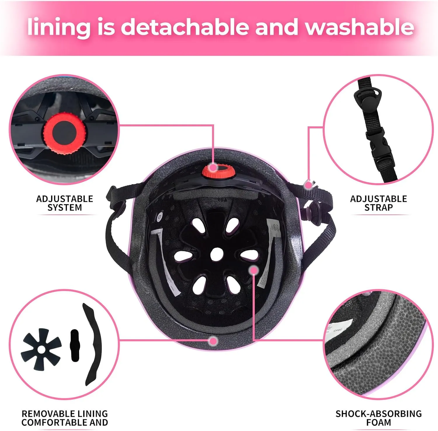 Kids Youth Bike Helmet - Lightweight and Safe Helmet for Boys and Girls Toddler, Adjustable Multi-Sport Helmets for Skateboard Skate Scooter