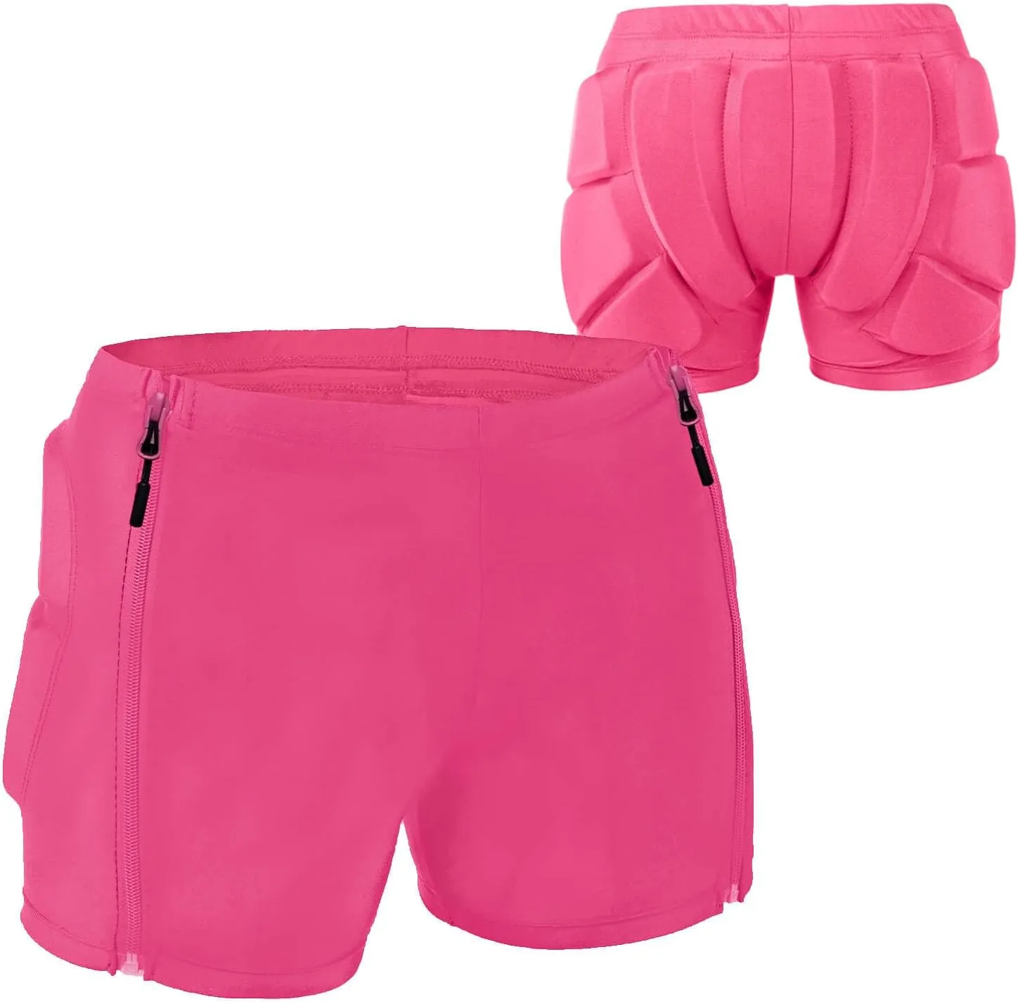 Kids Zip-on Zip-Off Padded Shorts for Snowboard Ski Figure Skating, Children Youth 3D HIPS Pants Proteciton for Tailbone&Butt