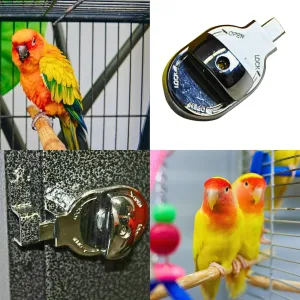 Kings Cages 1334 Lock 6 Round Feeder Door Lock – Durable Chrome-Plated Steel, 2 1/8" x 1 1/4", Secure Feeder Door Closure for Birdcages, Prevents Escape & Tampering