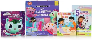 Klutz Jr. My Cat Mermaid & Friends Craft Kit, Sunken Ship: An Acorn Book, Gabby's Dollhouse 5-Minute Phonics Paperback, and MerCat's Sparkle Surprise!: A Touch-and-Feel Storybook for beggining readers
