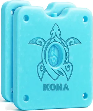 Kona Large Reusable Ice Packs for Coolers – Cooler Ice Packs with Turtle Design for Long-Lasting Cold, Freezer Packs, Ice Packs Cooler – Ideal for Camping, Travel, and Lunchboxes (Set of 2)