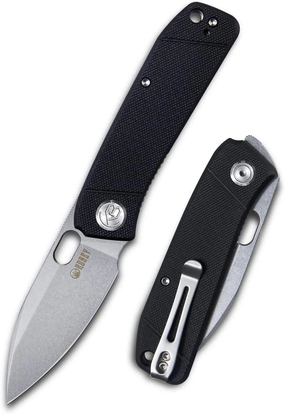 KUBEY Hyde KU2104A Pocket Knife for EDC, Small Folding Knife with 2.95-Inch 14C28N Sandvik Blade G10 Handle, Reversible Deep Pocket Clip Work for Men