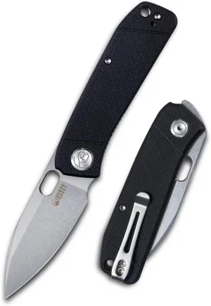 KUBEY Hyde KU2104A Pocket Knife for EDC, Small Folding Knife with 2.95-Inch 14C28N Sandvik Blade G10 Handle, Reversible Deep Pocket Clip Work for Men