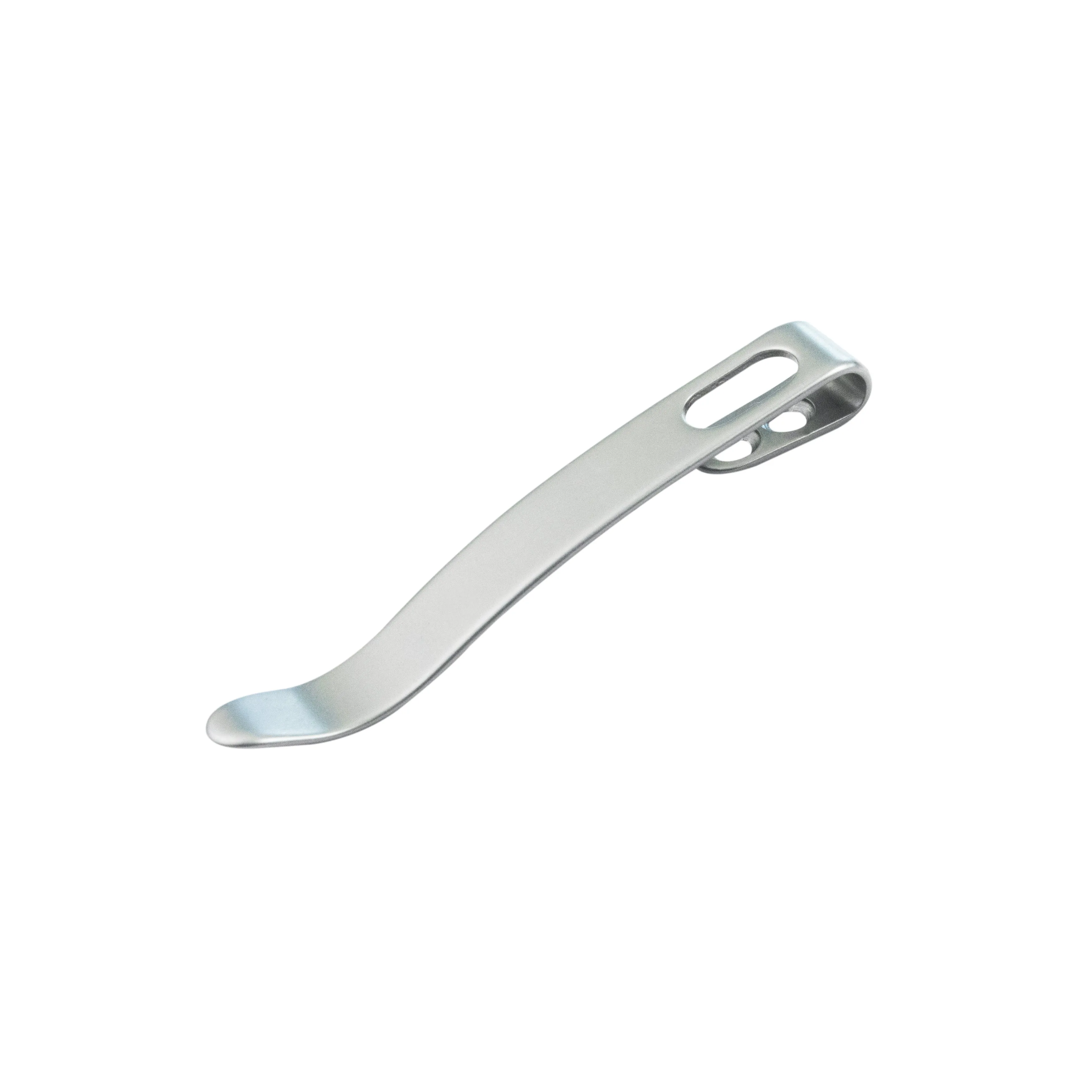 Kubey Titanium Deep Carry Reversible Clip for Folding Knives, 1 Piece with 2 Screws, Grey, KH010