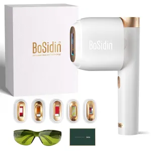 Laser Hair Removal, BoSidin IPL Hair Removal with Painless Ice-Cooling, 2-in-1 Face SR Rejuvenation, 6 1 Modes, 6 Levels Hair Removal for Women Permanent, Laser Hair Removal Kit with Shaver, Goggles