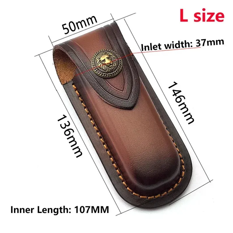 Leather Knife Sheath Case Horizontal Belt Knife Sheath