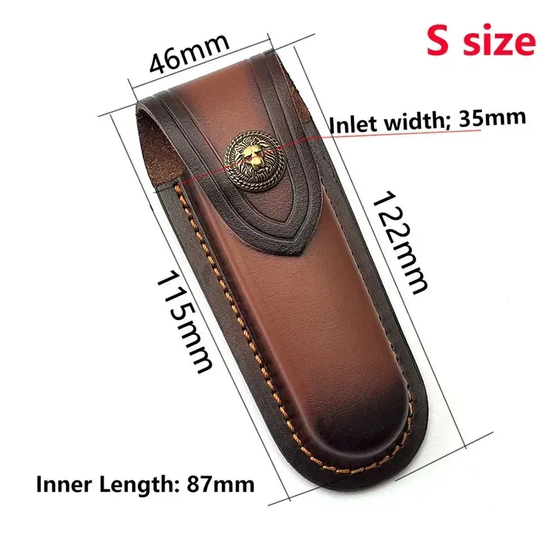 Leather Knife Sheath Case Horizontal Belt Knife Sheath