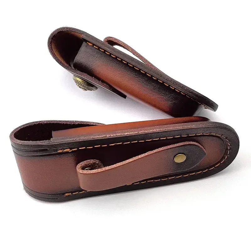 Leather Knife Sheath Case Horizontal Belt Knife Sheath