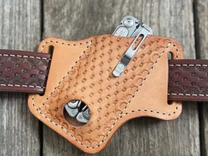 Leatherman sheath multi tool sheath Gerber sheath Leather Tool Organizer with slide up hole Made in USA