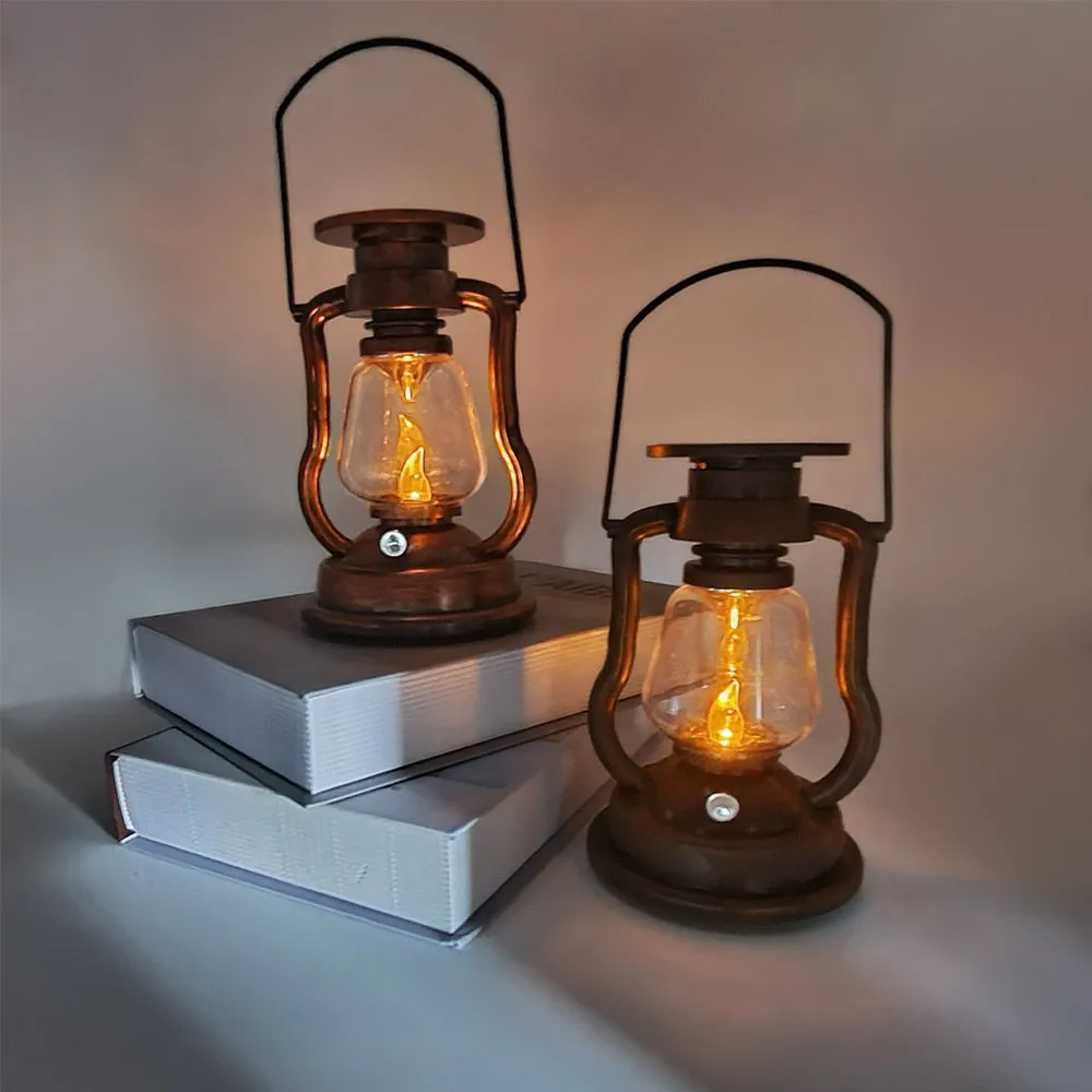 LED Steampunk kerosene lamp