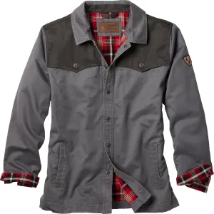Legendary Whitetails Men's Stockyards Lonestar Waxed Canvas Shirt Jacket, Iron, Large