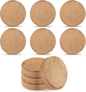 LEIFIDE Composting Toilet Coconut Coir Disks Coir Soil Disc for Organic Composting Toilet Indoor Outdoor Use, 3.94 x 0.59 Inches(24 Pcs)