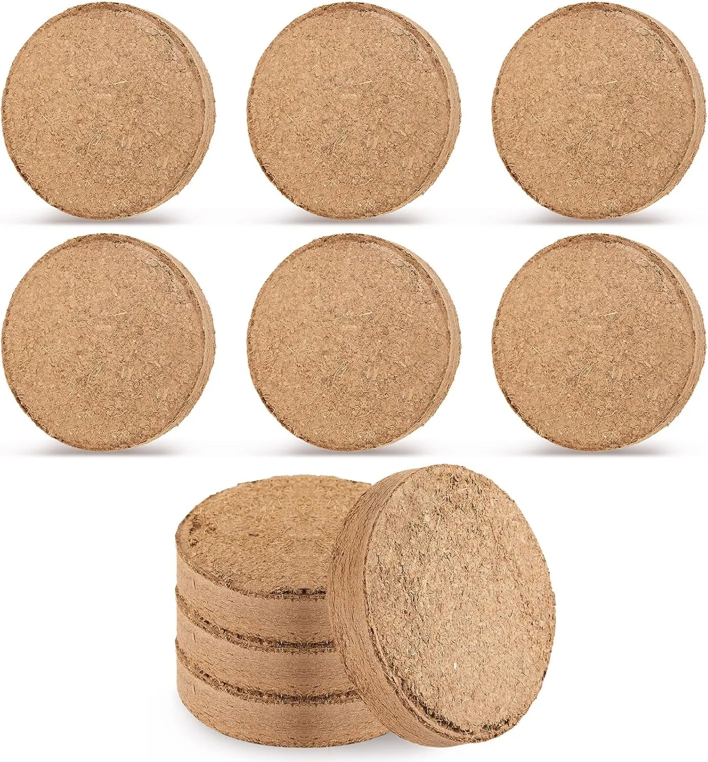 LEIFIDE Composting Toilet Coconut Coir Disks Coir Soil Disc for Organic Composting Toilet Indoor Outdoor Use, 3.94 x 0.59 Inches(24 Pcs)