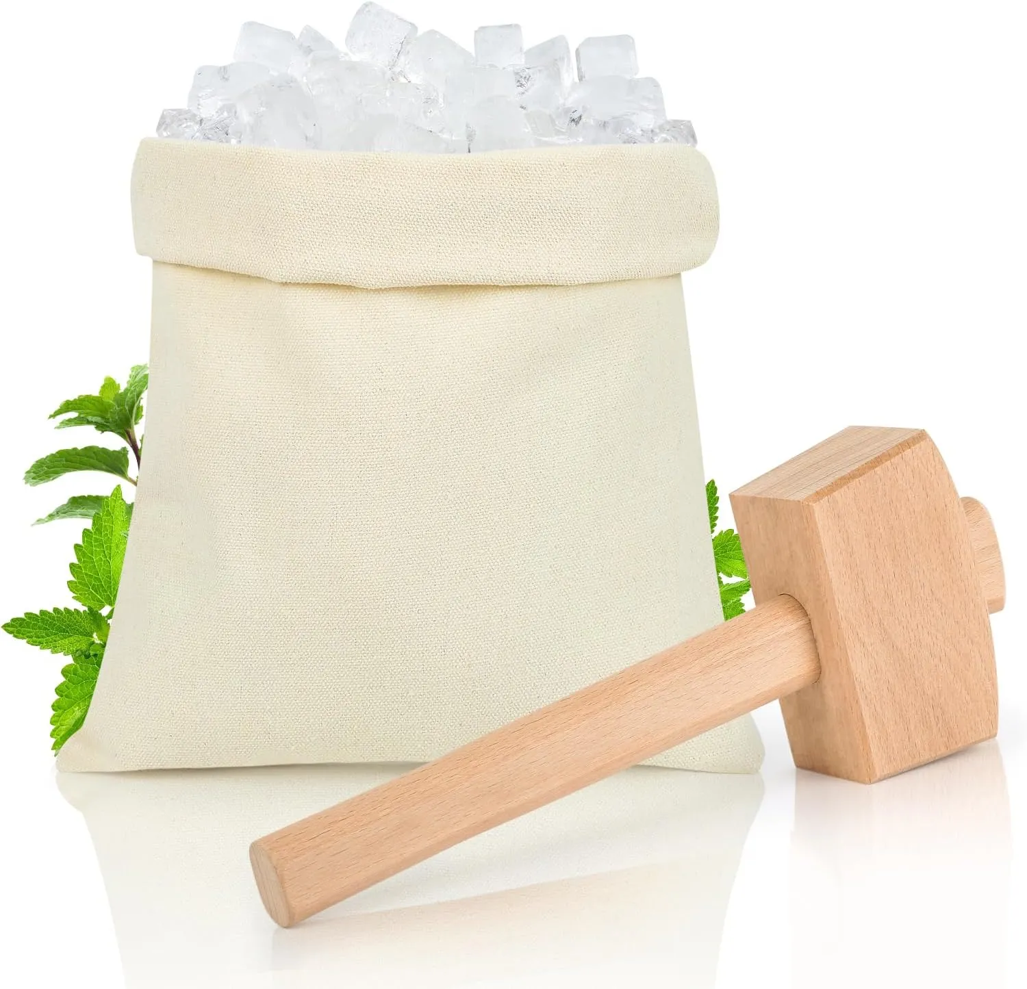 Lewis Ice Bag and Mallet, Ice Crushers for Home Use, Ice Crushing Bag for Bartender Kit Set & Bar Tools Kitchen Accessory