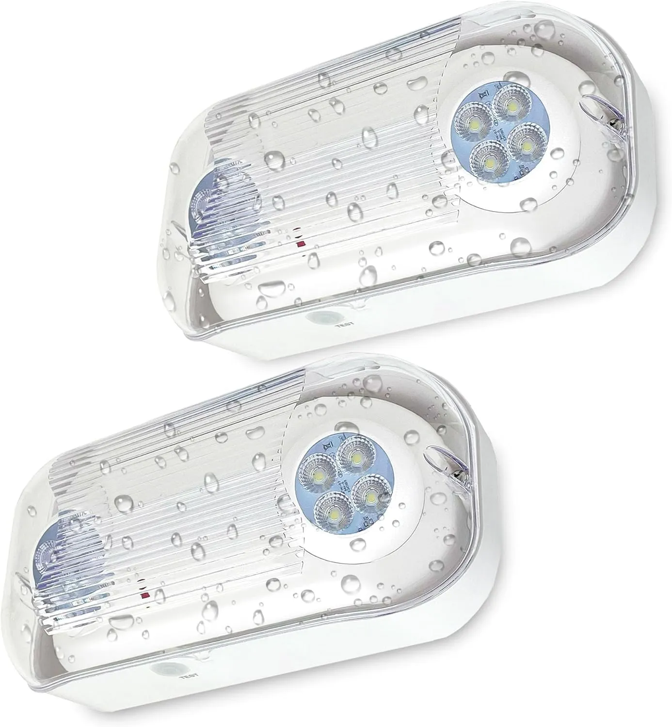 LFI Lights Outdoor Emergency Light - Wet Location Rated, Battery Backup, Adjustable Heads, UL Listed, Commercial & Residential Use, Egress Lighting, Weatherproof (2 Pack)