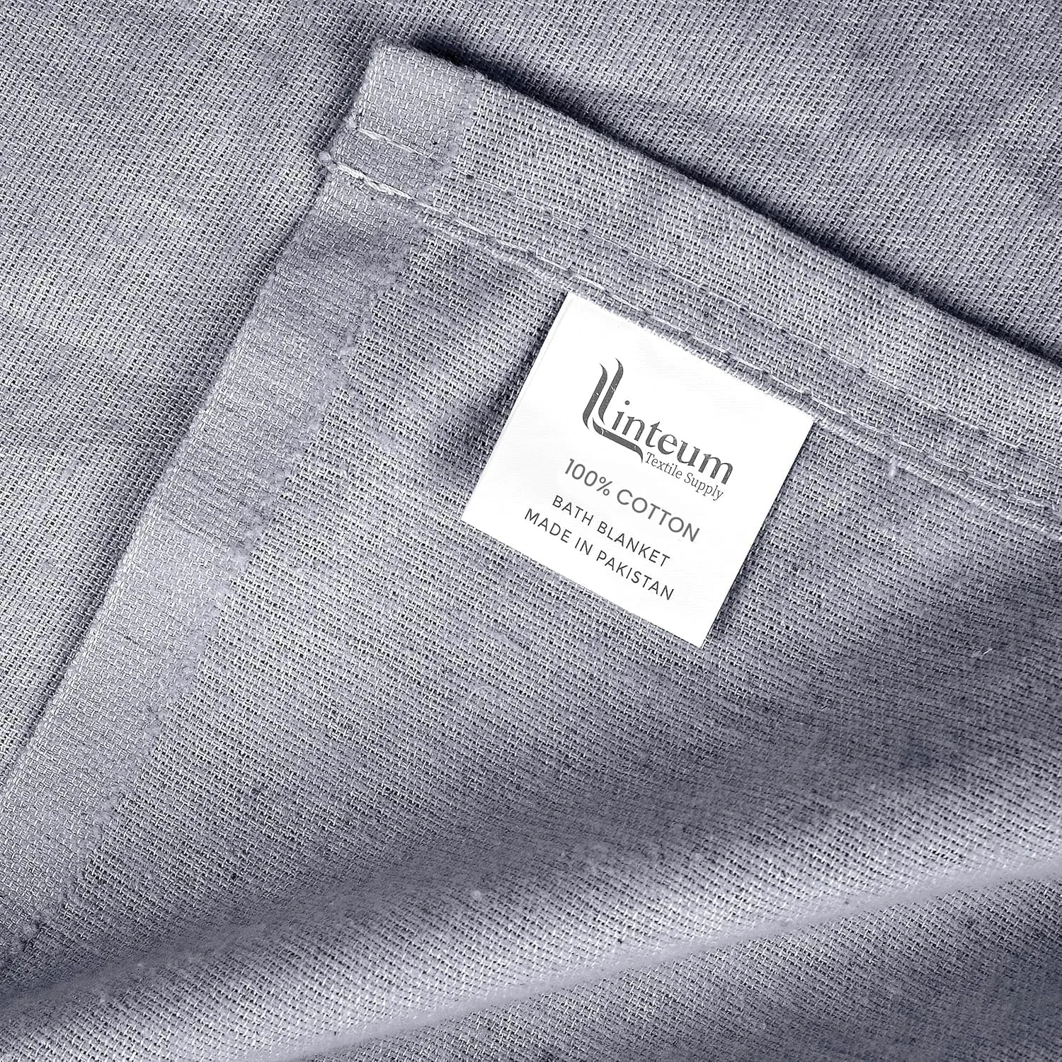 Linteum Textile Supply 100% Cotton Hospital Patient Bath Blanket, Bed Bath Sheet, Twin Blanket Lightweight Sheet Blankets 70x90 in, 1.75 lb. Ice Grey