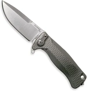 Lion Steel SR22 G Sleipner Frame Lock Folding Pocket Knife - Grey Titanium Handle, IKBS Ball Bearing System, Dual Carry Clip …, one Size