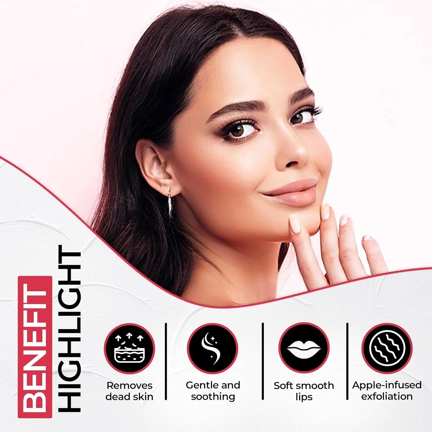 Lip Care Kit with Apple Lip Scrub Exfoliator and Peach Balm Moisturizer – Intense Hydration Set for Dry, Chapped, Cracked Lips