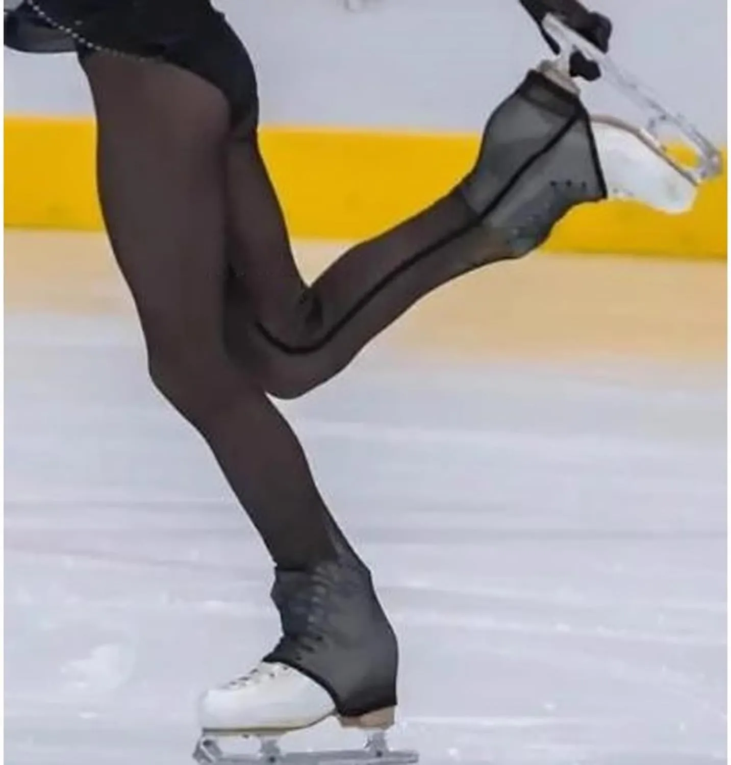 LIUHUO Girls Ice Skating Tights Mesh Compression Leggings