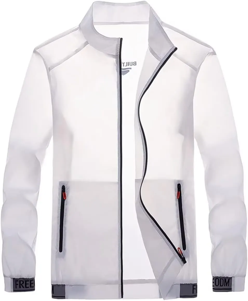 LOEBKE Sun Protection Clothing Men - Summer Ultra-thin Breathable Men's Jacket Outdoor Fishing Camping Windbreaker