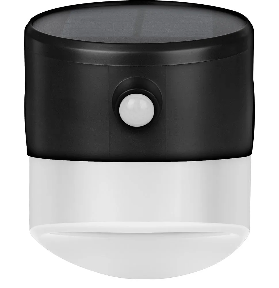 Luceco LEXSL20B40 Solar Guardian Wall Lantern with PIR Sensor Black IP44 200lm 2W 4000K Standard