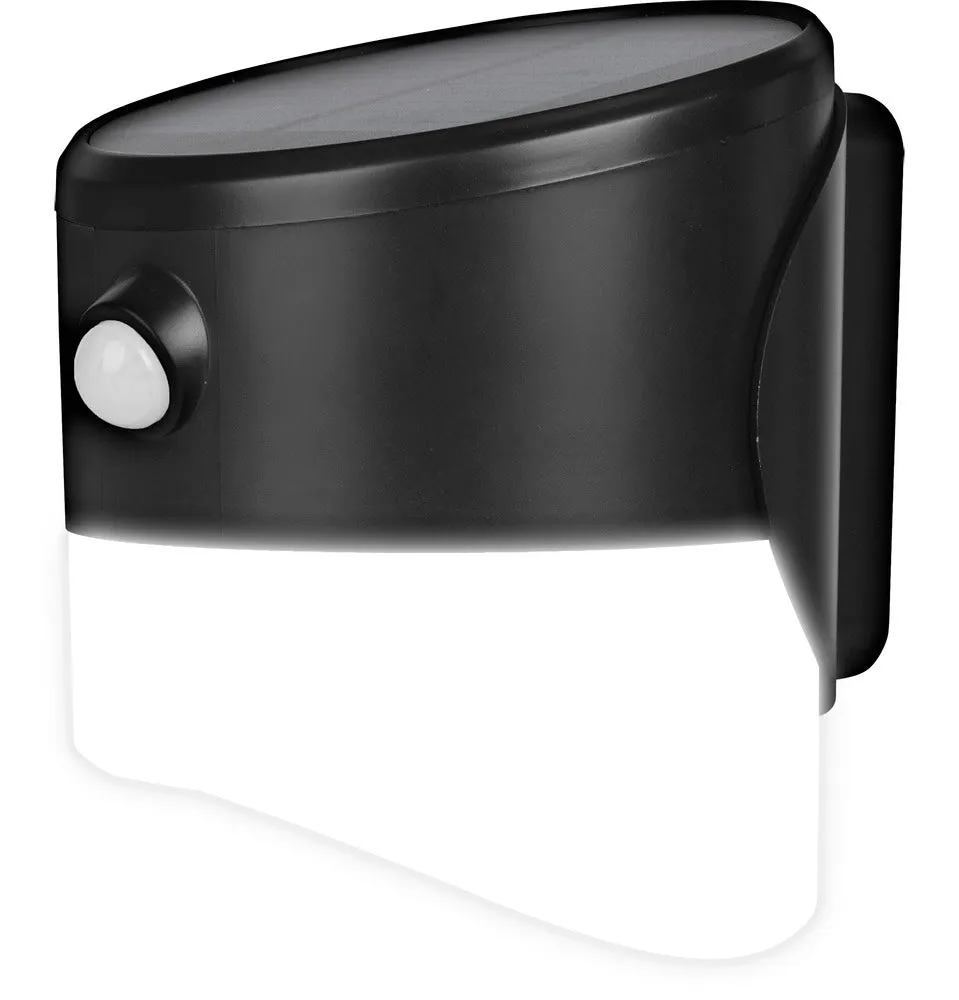 Luceco LEXSL20B40 Solar Guardian Wall Lantern with PIR Sensor Black IP44 200lm 2W 4000K Standard