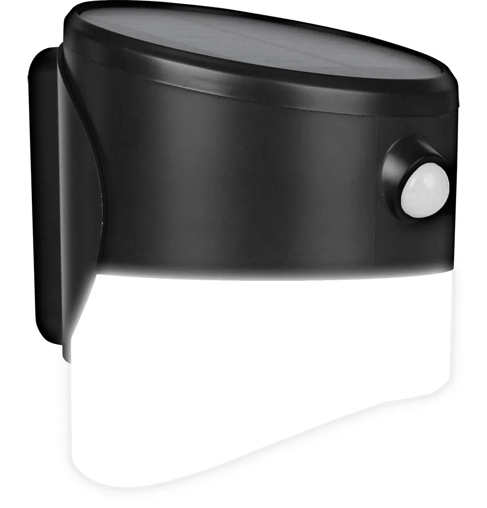 Luceco LEXSL20B40 Solar Guardian Wall Lantern with PIR Sensor Black IP44 200lm 2W 4000K Standard