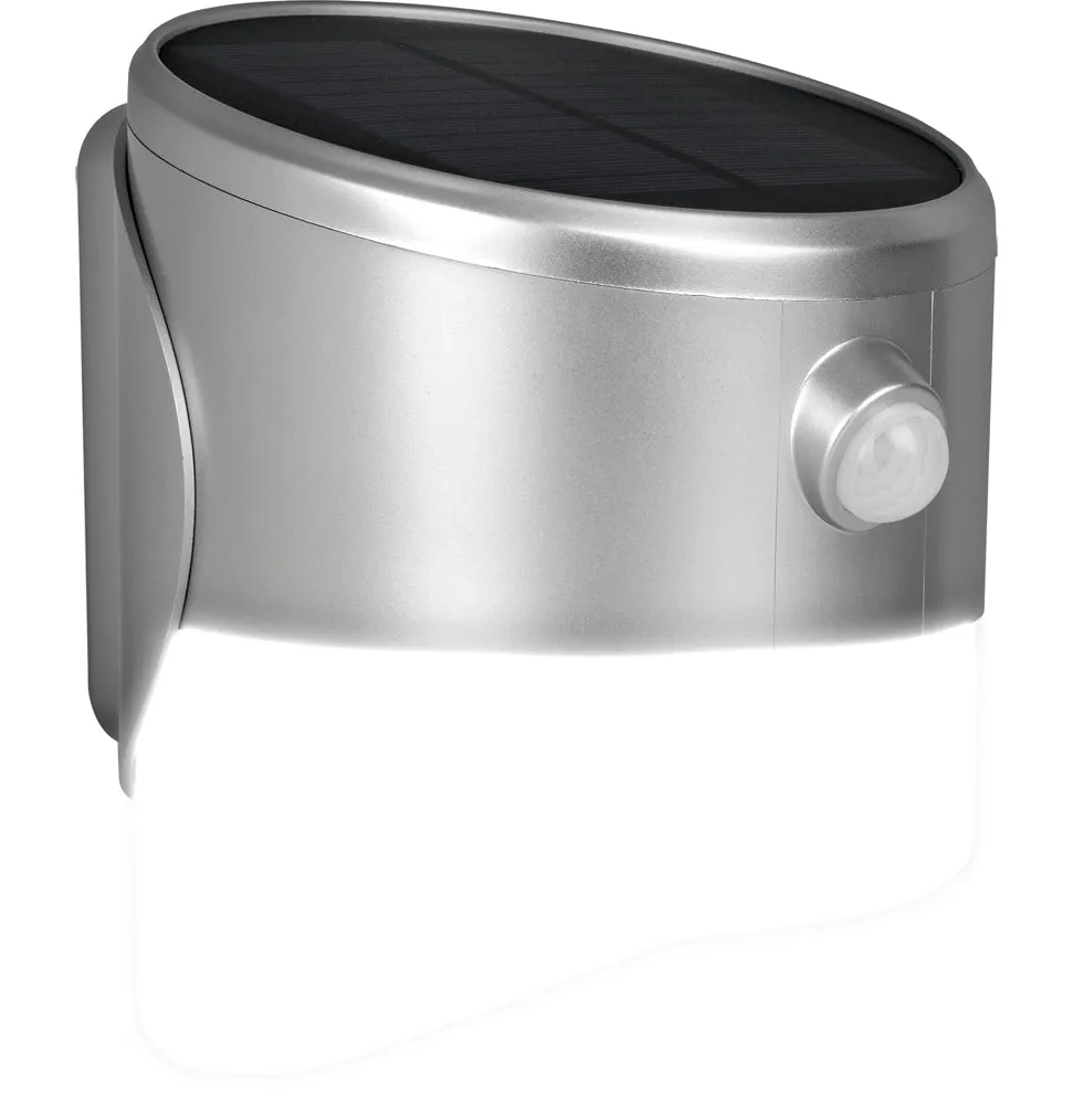 Luceco LEXSL20G40 Solar Guardian Wall Lantern with PIR Sensor Grey IP44 200lm 2W 4000K Standard
