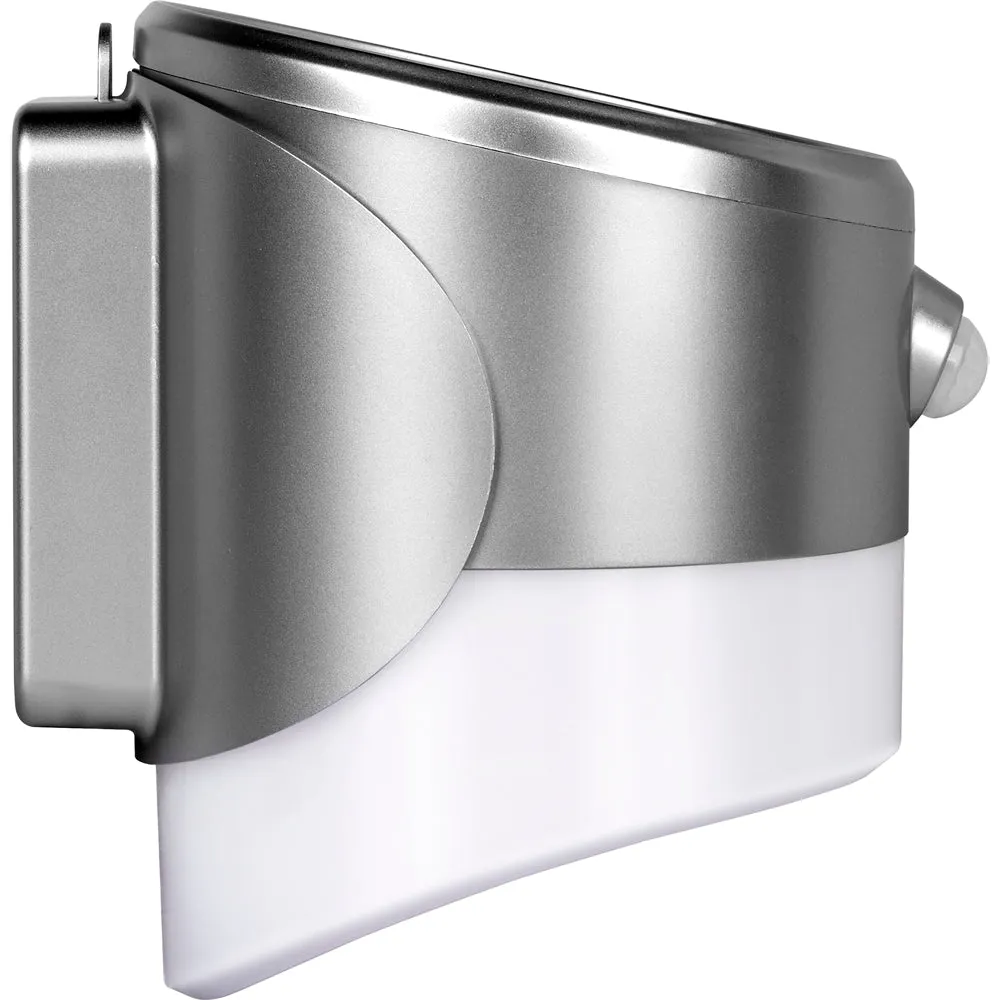 Luceco LEXSL20G40 Solar Guardian Wall Lantern with PIR Sensor Grey IP44 200lm 2W 4000K Standard