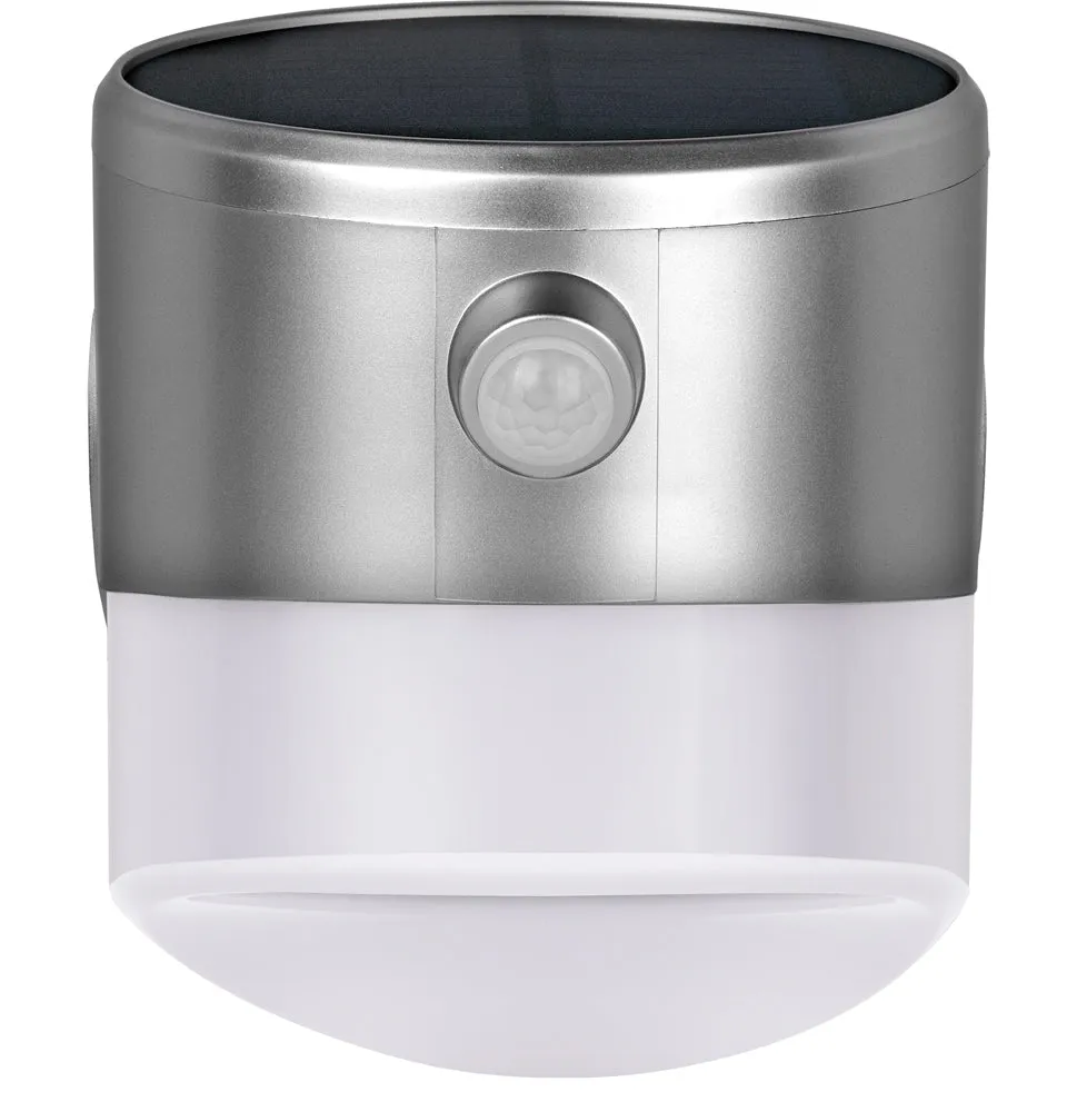 Luceco LEXSL20G40 Solar Guardian Wall Lantern with PIR Sensor Grey IP44 200lm 2W 4000K Standard