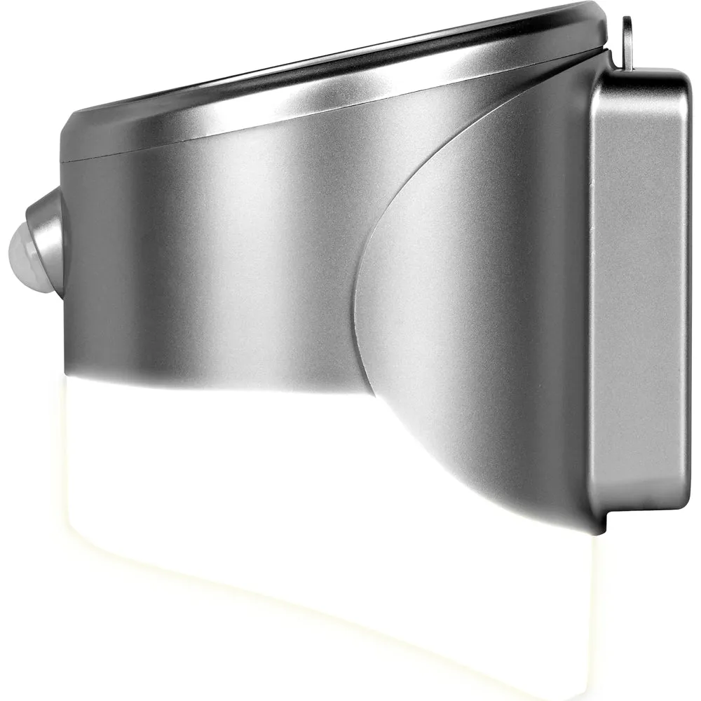 Luceco LEXSL20G40 Solar Guardian Wall Lantern with PIR Sensor Grey IP44 200lm 2W 4000K Standard