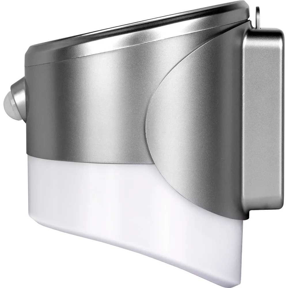 Luceco LEXSL20G40 Solar Guardian Wall Lantern with PIR Sensor Grey IP44 200lm 2W 4000K Standard