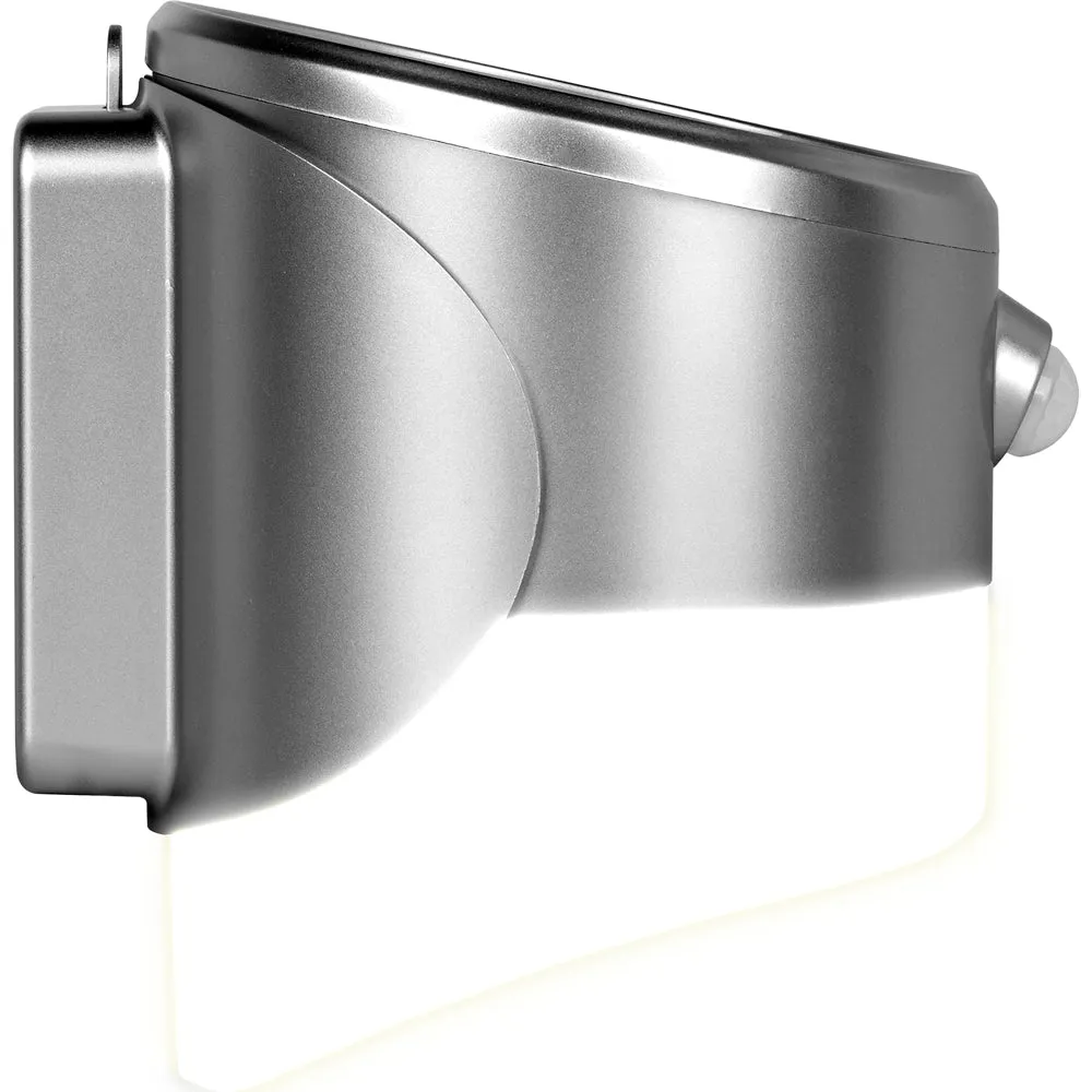 Luceco LEXSL20G40 Solar Guardian Wall Lantern with PIR Sensor Grey IP44 200lm 2W 4000K Standard