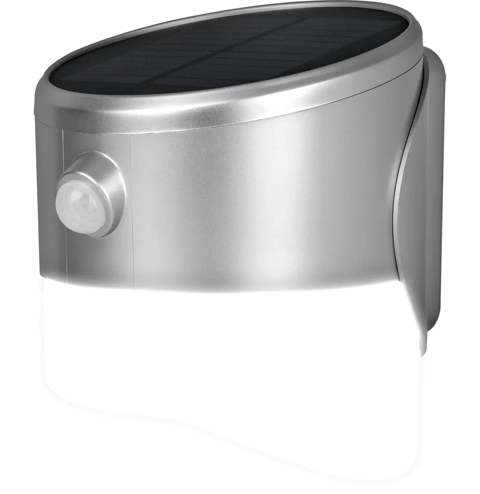 Luceco LEXSL20G40 Solar Guardian Wall Lantern with PIR Sensor Grey IP44 200lm 2W 4000K Standard