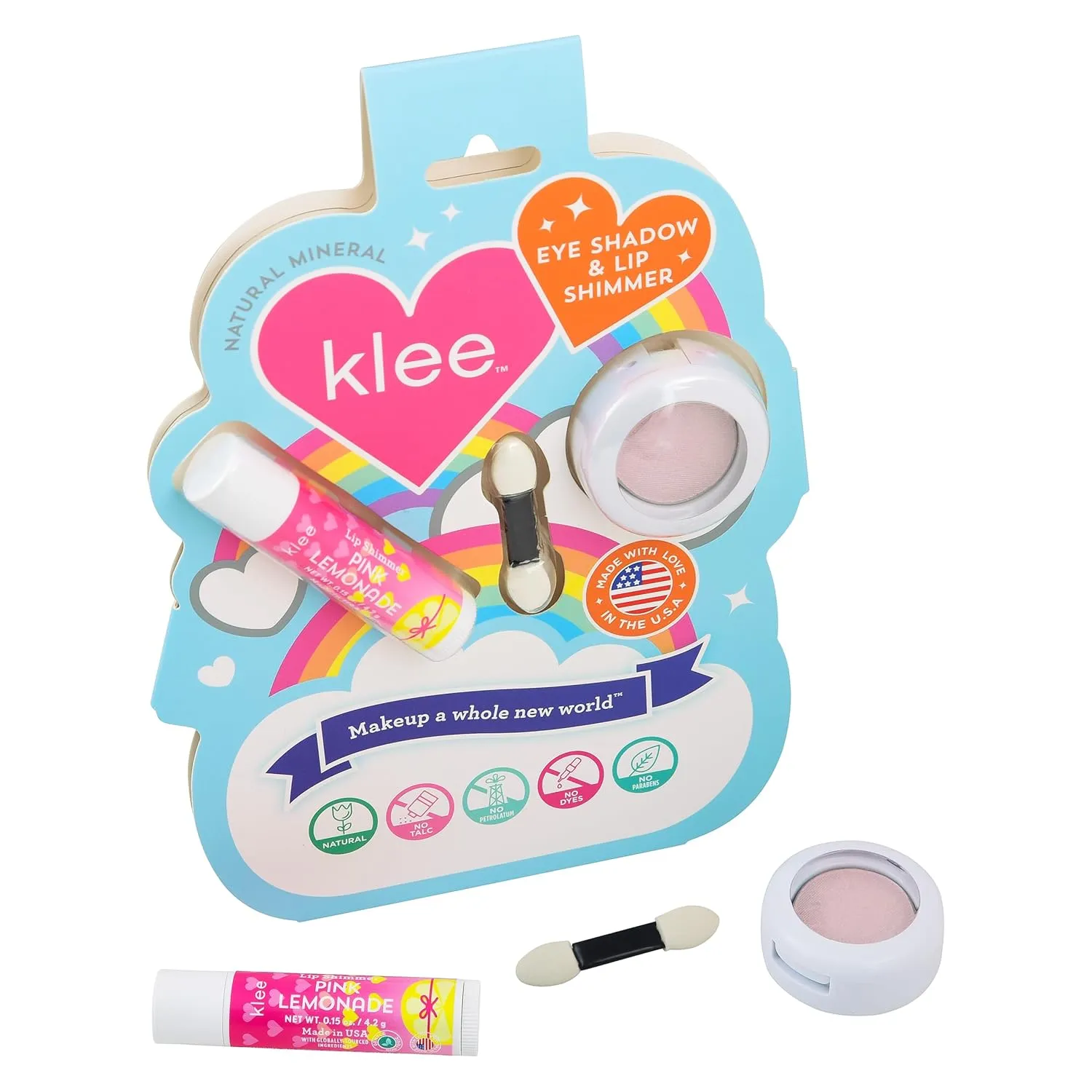 Luna Star Klee Eye Shadow and Lip Shimmer Makeup Kit. Gentle and Non-Toxic. Kid-Friendly. Made in USA. (Primrose Shimmer)