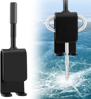 MADHOLLY Universal Ice Anchor Tool- Ice Anchor Power Drill Adapter Ice House Anchors for Ice Insert Sewing- Ice Shanty Anchors for Ice Fishing Shelter Tent, for Dad Gifts Ice Fishing Enthusiast