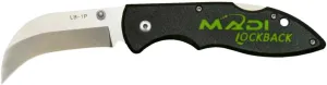 MADI Lockback Pointed Tip Knife | One-Handed Opening with Lockback Closing | Reversible Belt Clip | LB-1P