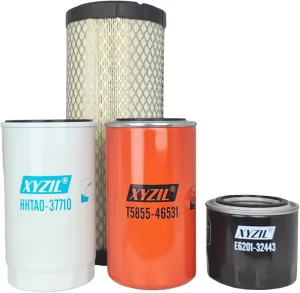 Maintenance Service Filter Compatible with Kioti CK3510H CK4010H HST Compact Tractor Air Filter Engine Oil Filter Hydraulic Filter HST Filter E6201-32443 T2185-38031 T5855-46531 E7230-11081
