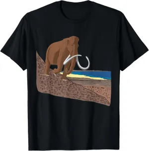 Mammoth, woolly mammoth, volcanic island , Stone age T-Shirt