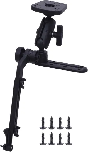 Marine Electronic Mount Plate, Adjustable Arm Replacement for Scotty, Lowrance, Fishfinders, GPS, Sturdy Ball Base, Extendable Arm, Secure Placement, Ideal for Yachts, Boats,