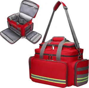 Medical Bag First Aid Bag First Responder Bag for Trauma,Emergency Bag Medical Bag Organizer，Trauma Bag Medical Bag for Nurses,Home Health Care, EMT Bag (Bag Only)
