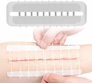 Mediss Emergency Wound Closures Band-Aid Adhesive Bandages, Zip Stitch Stickers Device After Caesarean Birth, Injury, Survival (1 Pcs x Individually Wrapped)