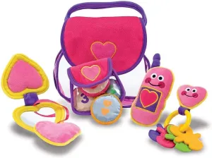 Melissa & Doug Pretty Purse Fill and Spill: First Play Series Bundle with 1 Pair of Baby Socks [30496]