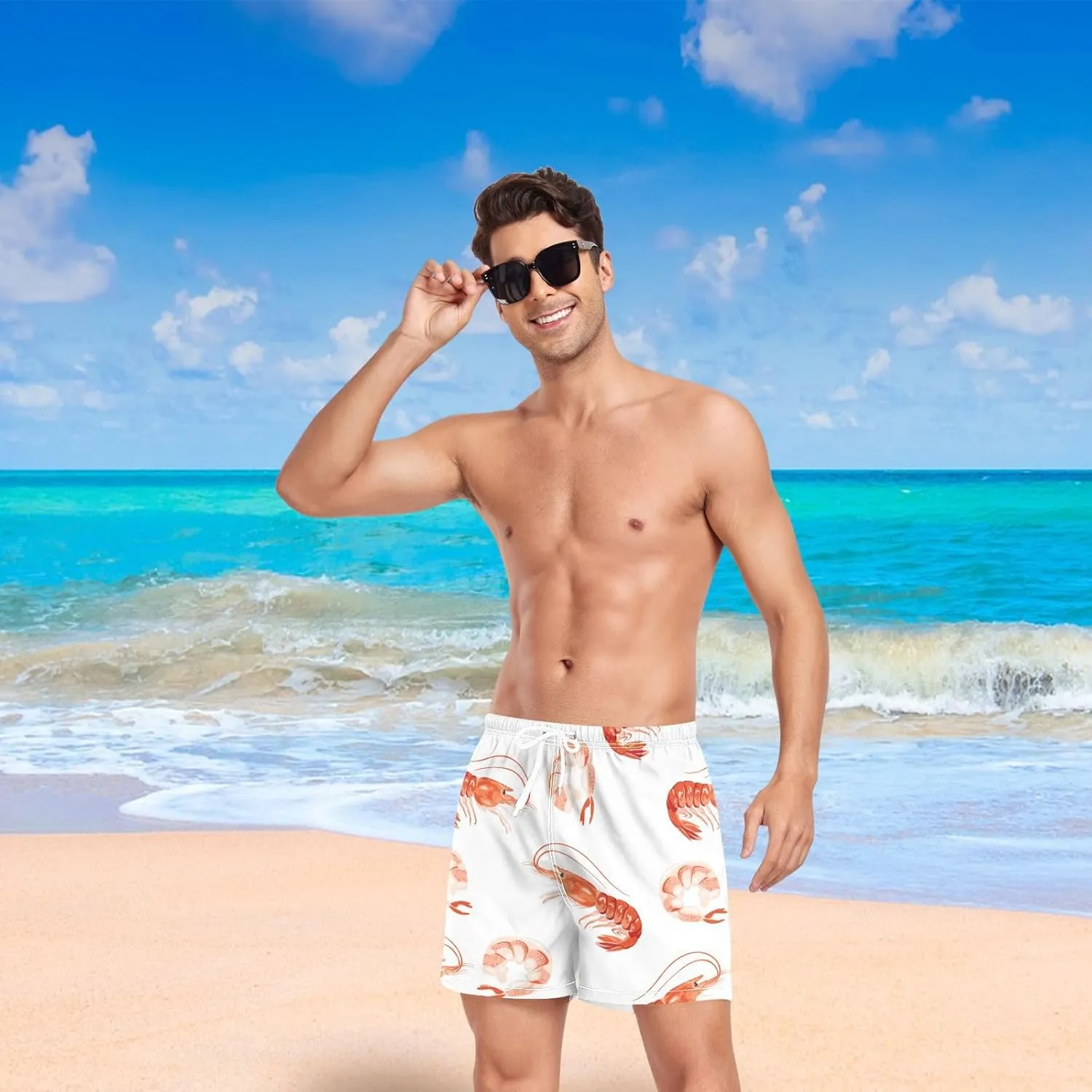 Men's Athletic Shorts Ice Cream Doughnuts Cupcakes Mens Gym Running Shorts for Men Boys Quick Dry S