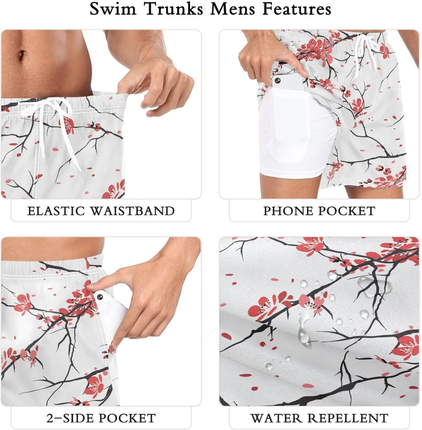 Men's Athletic Shorts Ice Cream Doughnuts Cupcakes Mens Gym Running Shorts for Men Boys Quick Dry S