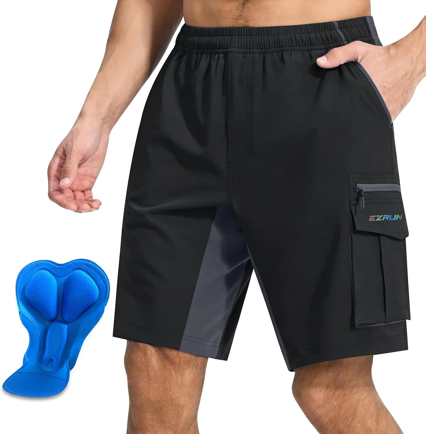 Men's Mountain Bike Shorts 3D Padded Bicycle Biking Shorts Quick Dry Lightweight MTB Cycling Shorts