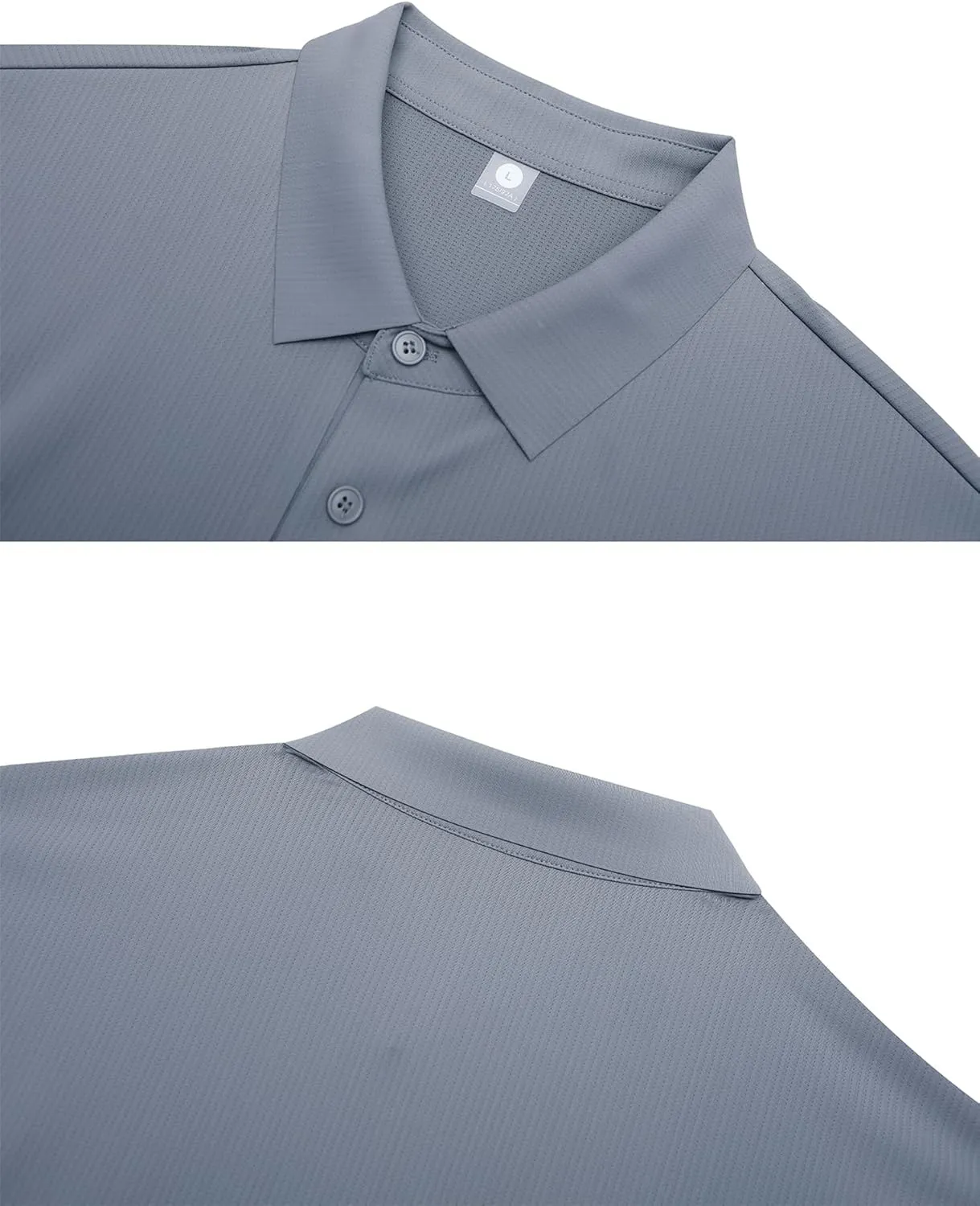 Mens Performance Polo Shirts Seamless Tech Golf Pickleball Shirts for Men Quick Dry Moisture Wicking