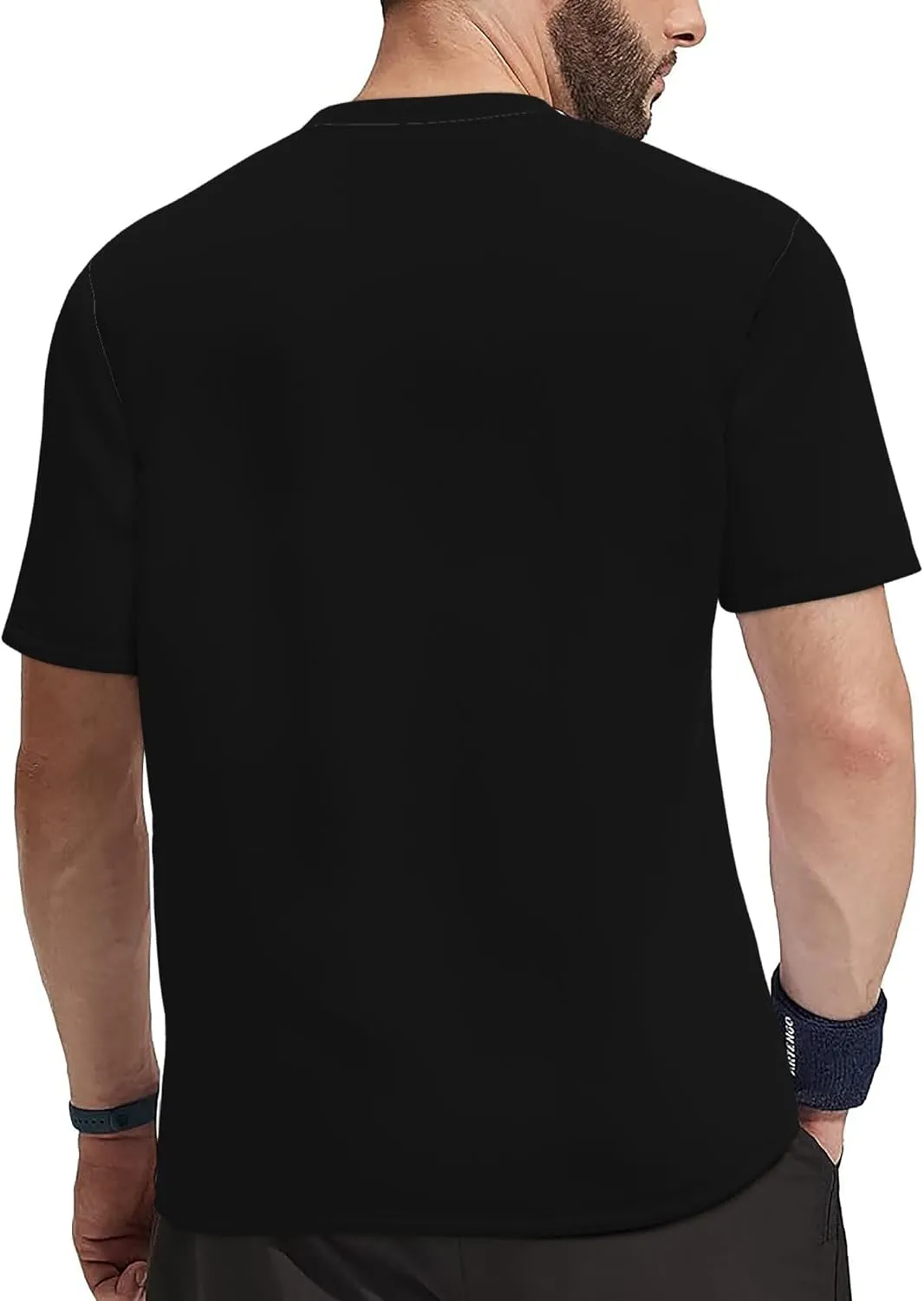 Men's Short Sleeve Mesh T-Shirt Moisture-Wicking Fitted Breathable Lightweight Soft Classic T-Shirt